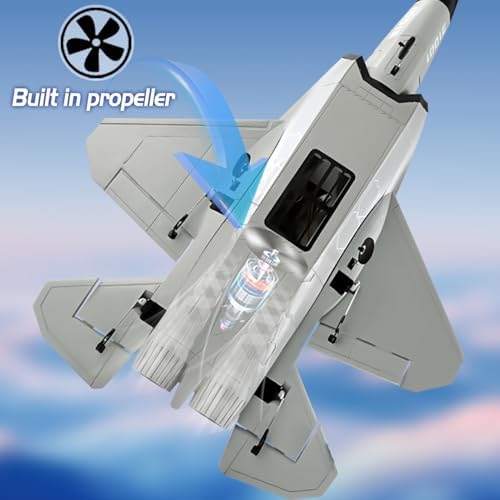 FX9631 RC Plane 2.4GHz 4CH Brushless Remote Control Airplane 3D 6G Mode Built in Six Axis Gyroscope Aerobatics Culvert Plane Simulated Stealth Fighter Toy Gift for Teens Adults
