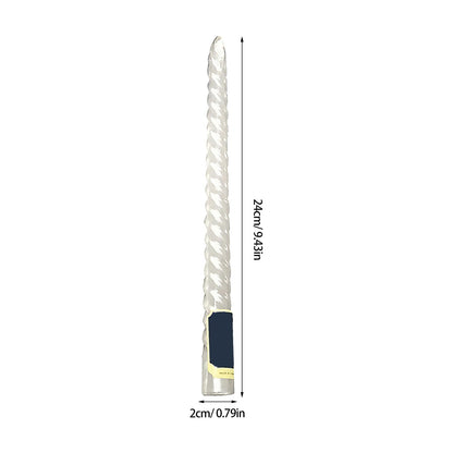 VOSAREA 6pcs White Long Taper Candles Made of Paraffin with Smoke-Free and Long Burning Features European Style Rod Candles for Weddings and Home Decor