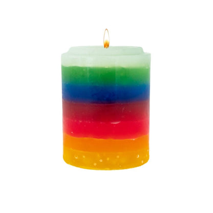 Luz Maria Plain Candle 7 Colours | 500g | 100% Paraffin | 7 Chakras | 7 Powers | for Rituals, Meditation, Home or Office Decoration, Social Events | 100% Quality |, 885043106