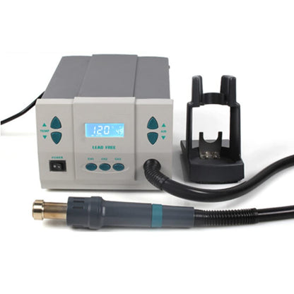 Soiiw 110V 861DW Hot Air Rework Station 1000Watt Heat Gun Soldering Station Brushless DC Vortex Blower for Miro Soldering Rework,Large LCD Screen Display with 3pcs Free Nozzles