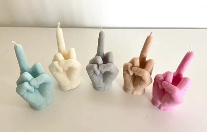 Middle Finger Candle, Homemade soy candle, Hand Fuck Candle, Teen Room Decor Candle, Funny Aeshetic Candle, Hippie Candle (White, PUMPKIN)
