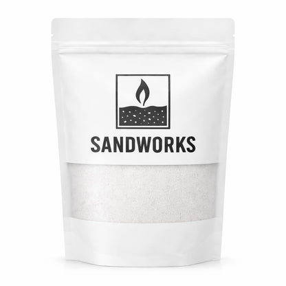SANDWORKS Sand Wax Candle Making Kit – 5 Wooden Wicks & 15 Cotton Wicks, 500 g Premium Fragrance-Free Sand Wax (Moonstone White)