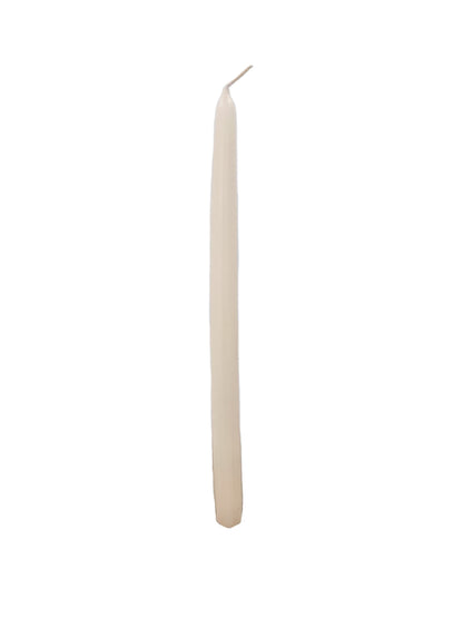 Ivory Taper Candles, 12 Inch Premium Quality Tapered Candles Hand-Dipped, Dripless, Smokeless Paraffin Wax, Cotton Wicks and Bulk Pack for Events - Set of 12 (12 Inch, Ivory)