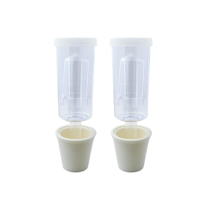 FastRack 3-Piece Airlock Set for Fermentation (Set of 2) | Includes Transparent Airlocks and Drilled Rubber Stoppers – Hydrolocks for Fermenting Beer, Wine, Mead, and More | Fits Carboys & Fermenters
