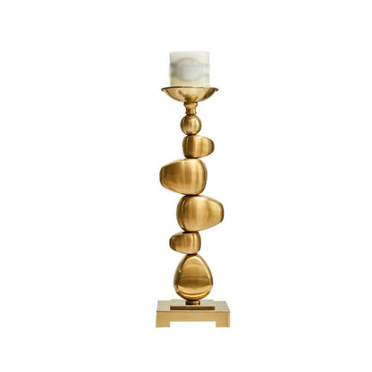 YUHUAWF Candle Holderss Retro Aromatherapy Candle Holder Modern Light Luxury Decorative Ornaments Alloy Candlestick Decorative Candlestick(Small)