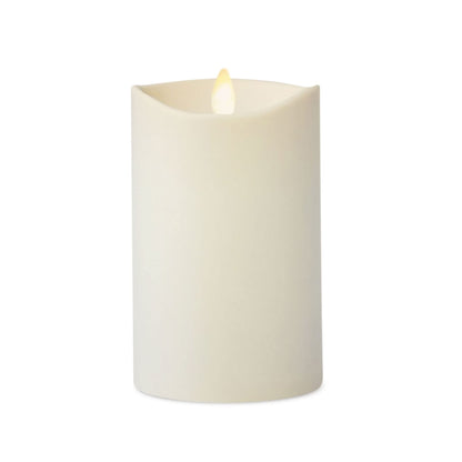 Luminara Realistic Artificial Moving Flame Outdoor Pillar Candle - Moving Flame LED Battery Operated Lights for Outside Christmas, Thanksgiving - Remote Ready - Remote Sold Separately - 3.25" x 5"