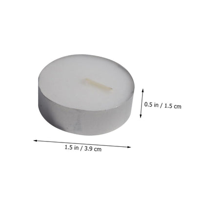 Toyvian 10pcs White Mini Round Tea Light Candles Smokeless Paraffin Small Candles Bulk Pack for Bathrooms and Shopping Malls, Long Burning, for Home Decor and Relaxation