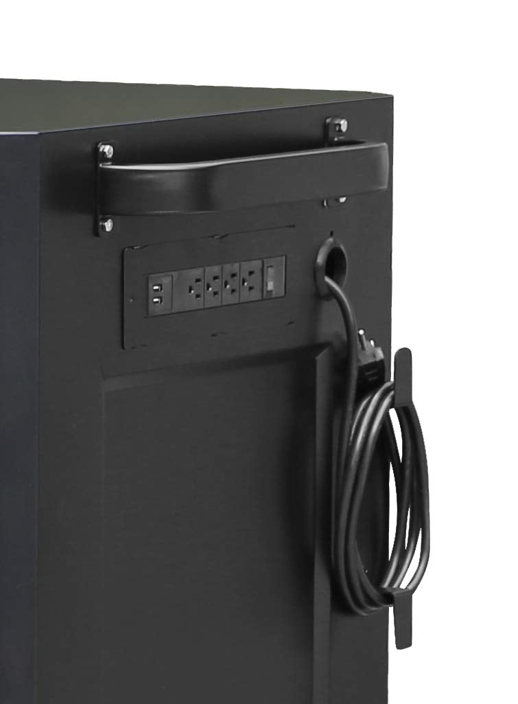 Montezuma Tool Box - 72" x 20" 16 Drawer Rolling Tool Cabinet with Multiple Power Outlets & Black Powder Coat Finish - M722016TC
