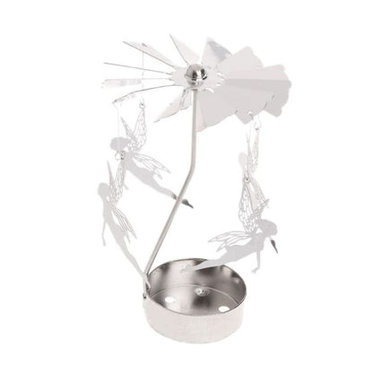 Rotary Candle Holder, Spinning Windmill Candlestick Carousel Candle Tea Light Holder with Romantic Candlestick Ornament for Wedding Party Christmas Home Decor
