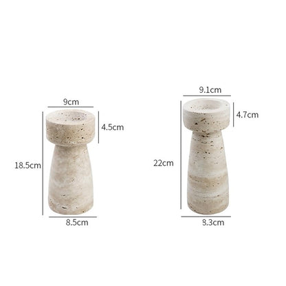 YUHUAWF Candle Holderss Retro Stone Aromatherapy Candle Holder Desktop Decoration Light Luxury Candlestick Decorative Candlestick(Small)