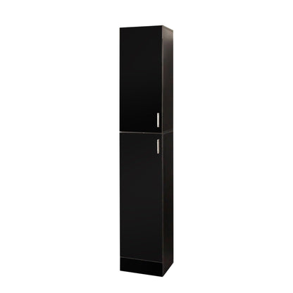 KEIKI Freestanding Slim Tall Storage Cabinet with Shelves, 2 Door, Wooden Narrow Organizer for Kitchen, Dining, Laundry, Living Room, Bathroom, Garage Pantry, Basement and Mudroom Organizing