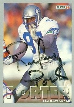 Sports Memorabilia Rufus Porter Autographed Football Card (Seattle Seahawks) 1993 Fleer No.175