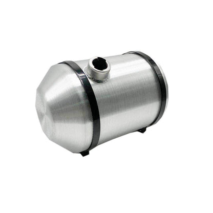 JSD 5 Galllons 10" x16" Spun Aluminum Gas Tank / Round Fuel Tank End Fill 3/8" NPT Outlet