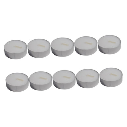 Toyvian 10pcs White Mini Round Tea Light Candles Smokeless Paraffin Small Candles Bulk Pack for Bathrooms and Shopping Malls, Long Burning, for Home Decor and Relaxation