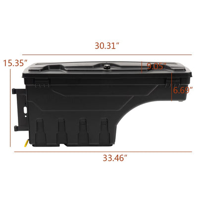 CHEDA Truck Bed Storage Box, Compatible with 2007 2008 2009 2010 2011 2012 2013 2014 2015 2016 2017 2018 2019 2020 Toyota Tundra, Rear Right & Left Side