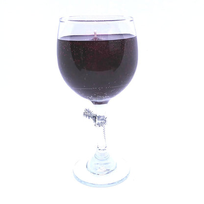 7 Ozs. Merlot Scented Wine Candle in Glass in Clear Gift Box 100+ Hours Made in USA by The Gel Candle Company