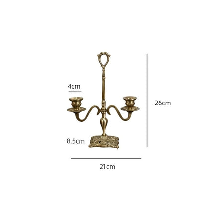 Candle Holders European Brass Double Head Candle Holder, Luxury Table Decoration, Candle Holder, Ornaments for Living Room Decorative Candle Holder