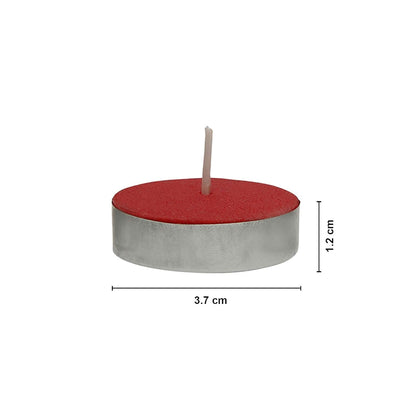 Smokeless Multicoloured Unscented Candles, 3-Hour Burn Time, Set of 50
