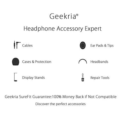 Geekria Comfort Velour Replacement Ear Pads Compatible with Sennheiser HD25-1, HD25, HD25SP, 25SP-II Headphones, Ear Cushions with Video Guide (Black)