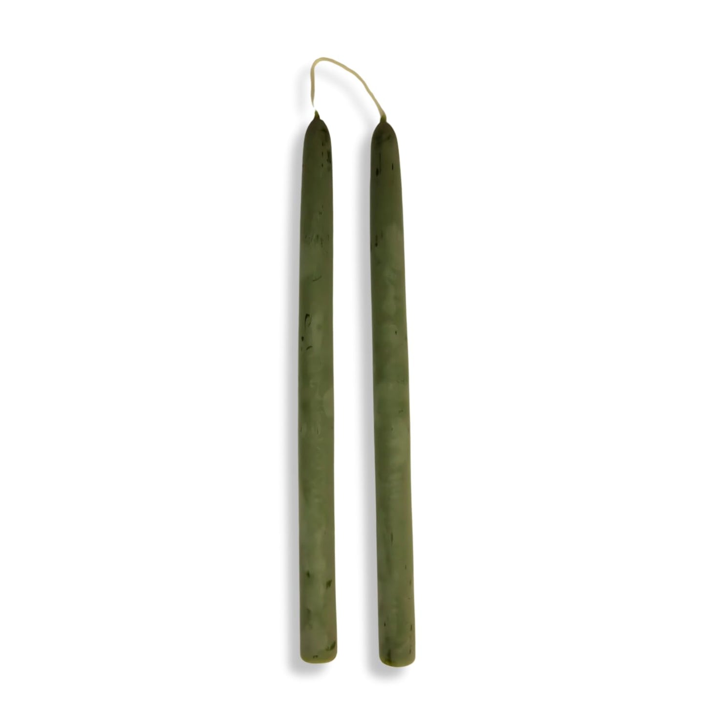 Candlestock Beeswax Taper Candles – Standard 7/8" Diameter, Pure 100% Natural USA Beeswax, Cotton Wick, Dripless, Long-Burning, Handmade in Woodstock, NY- 12 Inches - 1 Pair (2 Candles) - Sage