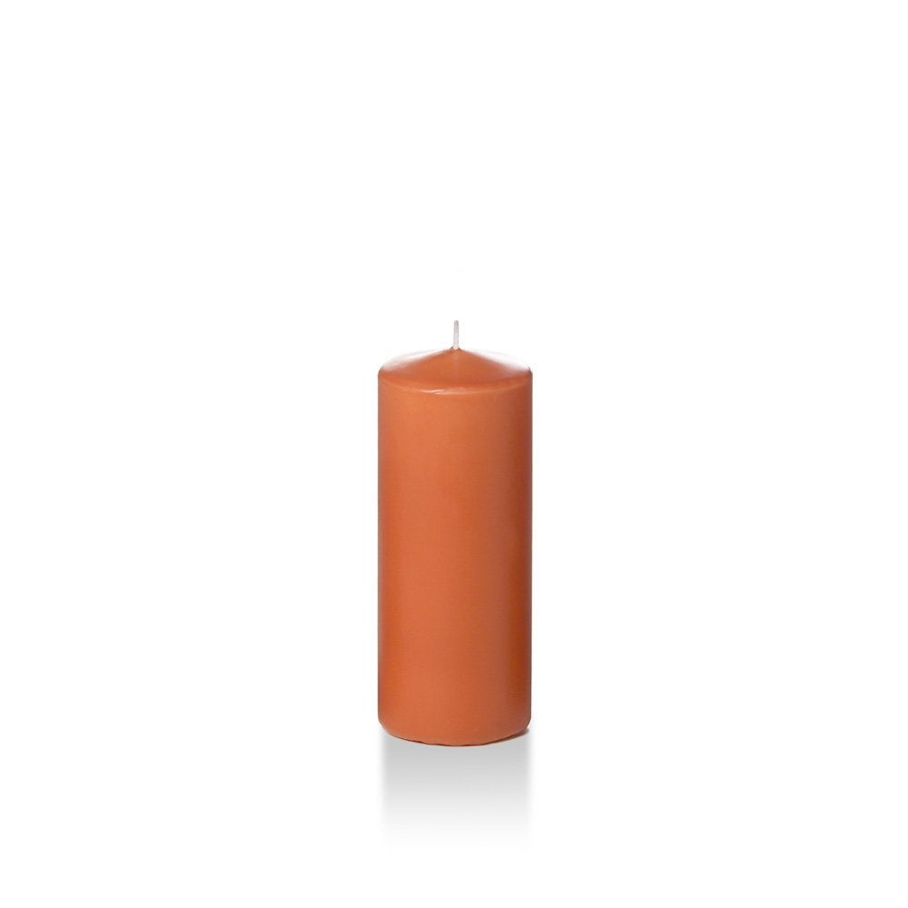 yummi 2.25" x 5" Sienna Slim Round Pillar Candles - 4 per Pack