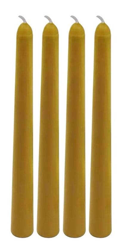 Set of Four 10"... 100% Beeswax Taper Candles