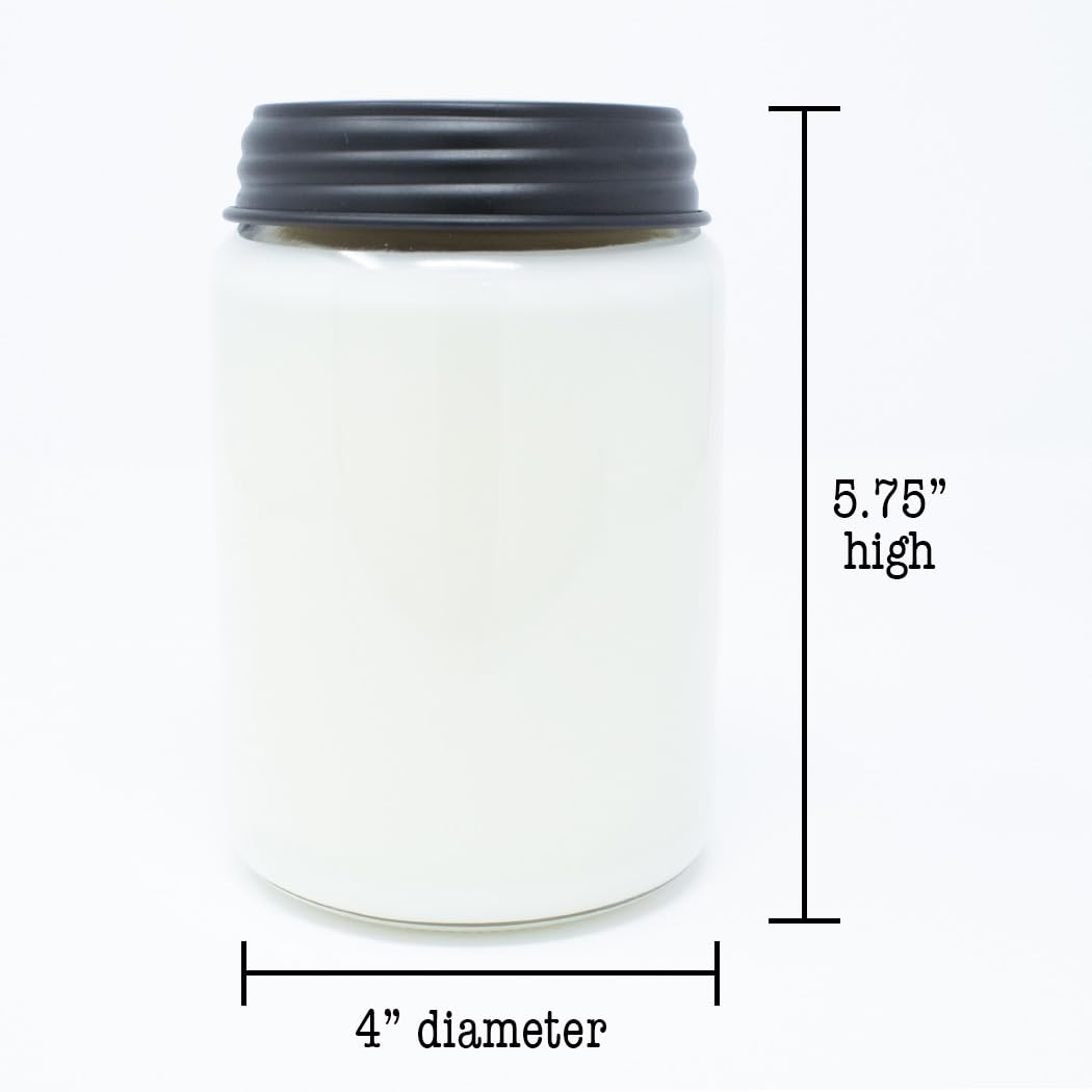 Milkhouse Candle Company Farmhouse Christmas Soy Candle - Crisp Apple | Spicy Cinnamon | Peppered Clove Scented - 26 oz Farmhouse Jar with Lid, 150+ Hour Burn Time, Made in the USA