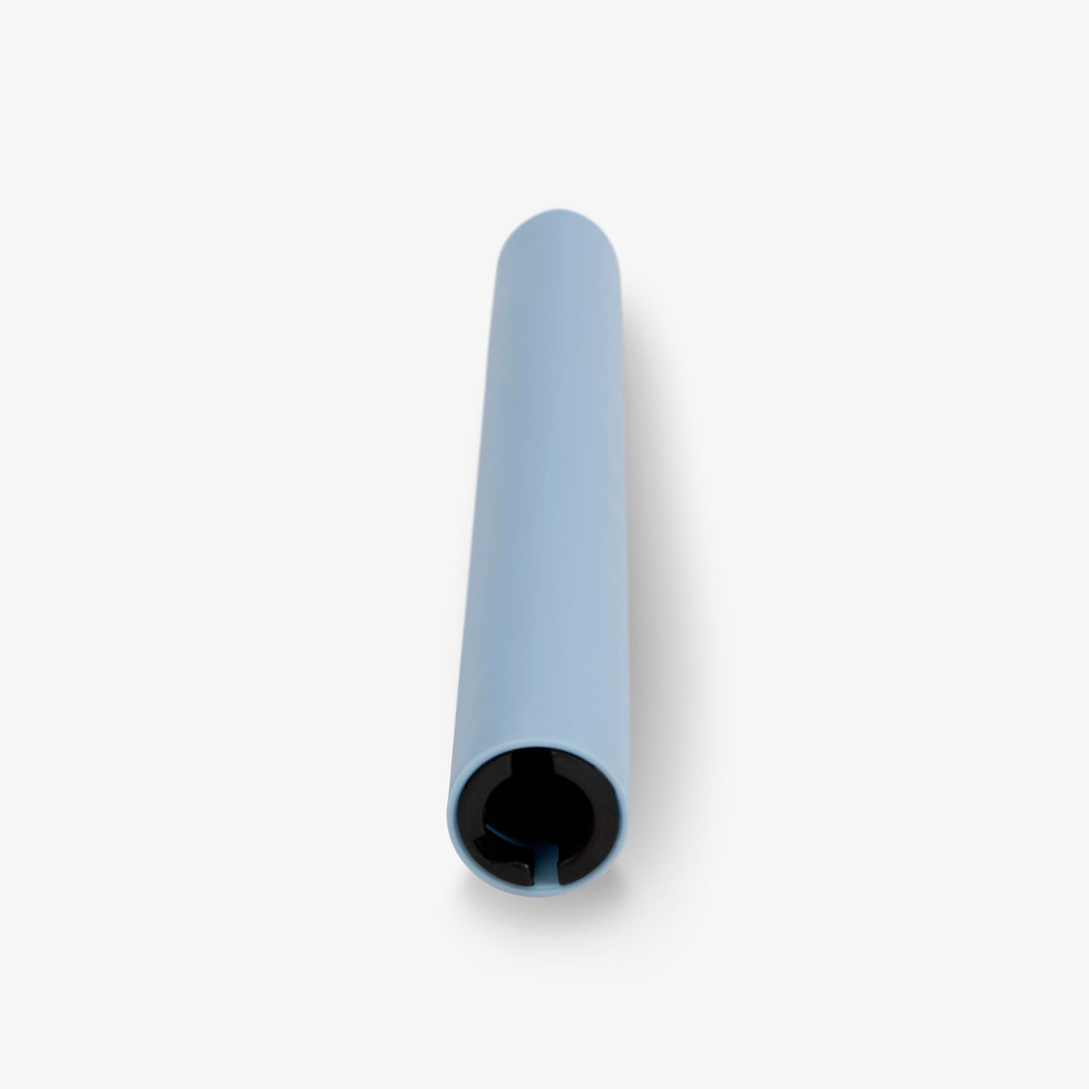 Luminara Flameless Candle Taper (1" x 9.5") Melted Top Real Wax Unscented Remote Ready Timer (Airy Blue)