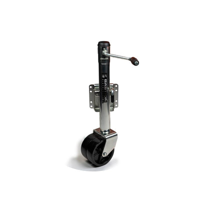 Bastion Distribution Boat Jack/Marine Jack with Double Wheel | Swivel Mount | Bolt On | Smooth Operation | Side-Wind Crank | 6" Wheel | 1500lb Capacity | BD-SW-1500-SM-CW-002