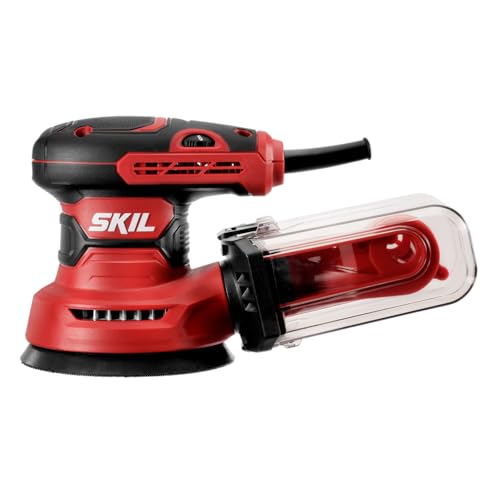SKIL 5” Random Orbital Sander with Cyclonic Dust Box & 3pc Sanding Sheet - SR211601, Multicolor