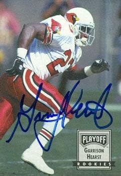 Sports Memorabilia Garrison Hearst Autographed Football Card (Phoenix Cardinals) 1993 Playoff No.107 Rookies