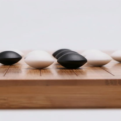 Double Convex Ceramic 11mm Go Game Stone Set 361pcs with Stone Bag and Go Board 2 Players Board Game