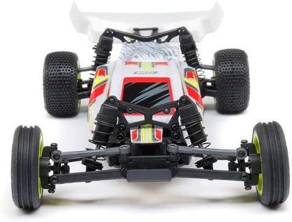 Helidirect Losi RC Car Micro-B 2WD Brushed Mini RC Buggy 1/24 Scale RTR Assemble Kit - Remote Control Car RC Cars Micro Racing RC Buggy 1/24 Scale (White - LOS00007T1)