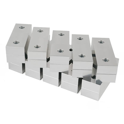 10 Set 20pcs 6 x 2 x 1 Soft Jaws Set Standard Machinable Aluminum Compatible with Kurt 6" Vise Jaws