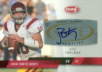 Sports Memorabilia Autograph Warehouse 99615 John David Booty Autographed Football Card USC 2008 Sage Aspire Rookie No. A5
