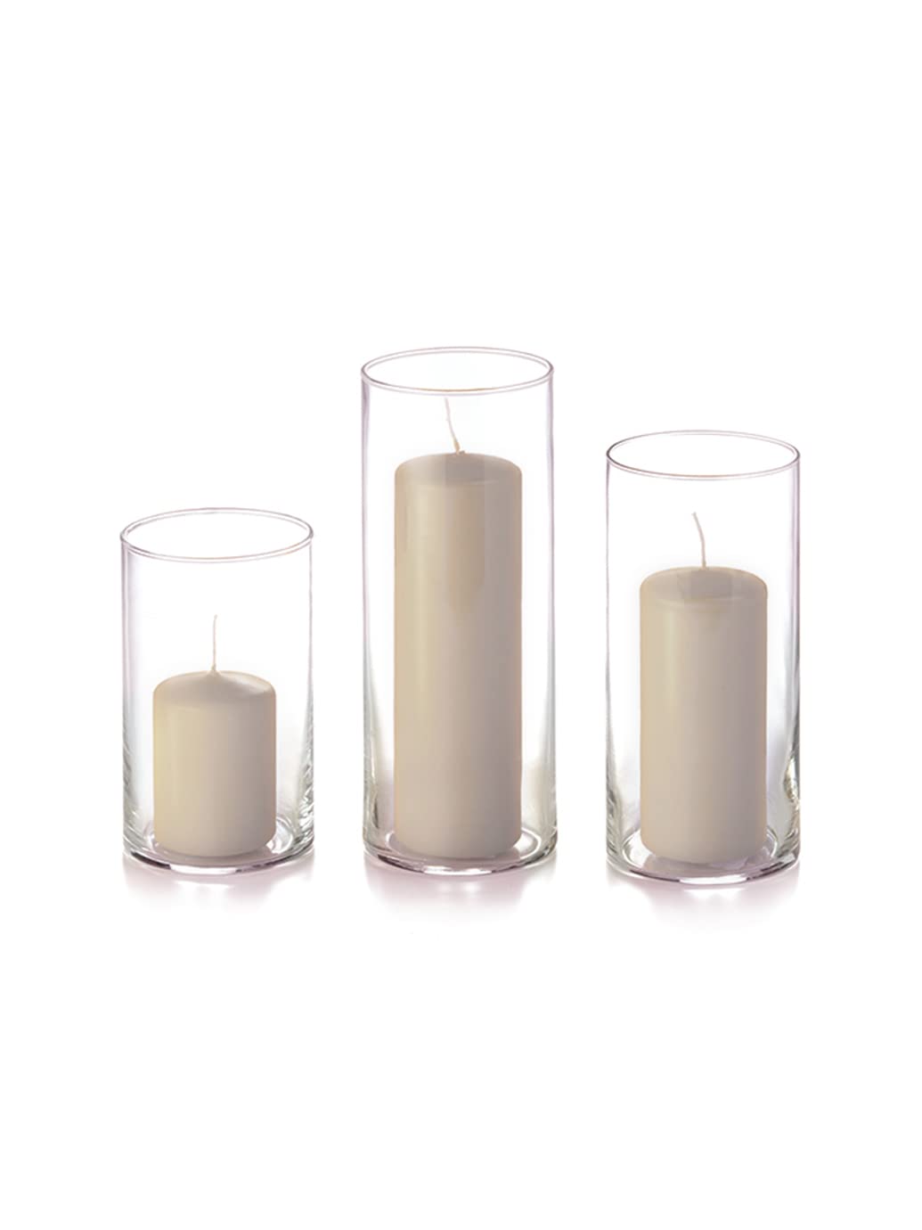 Yummi Set of 36 Slim Pillars and Cylinder Vases - Sandstone