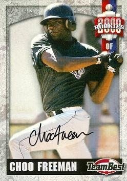 Sports Memorabilia Autograph Warehouse 79518 Choo Freeman Autographed Baseball Card Minor League 2000 Team Best Rookie