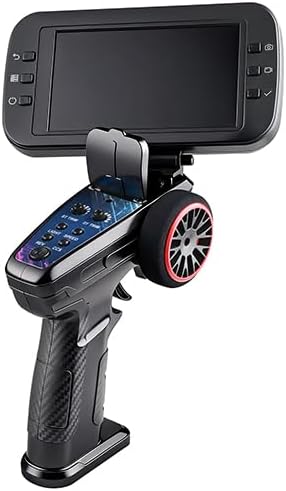 WL 1/64 FPV RC Car with Camera APP Auto-Pairing Mini RC Truck with Remote Controller + Display Screen 3-Speed Modes Gyroscope Remote Control Off-Road Truck for Adults