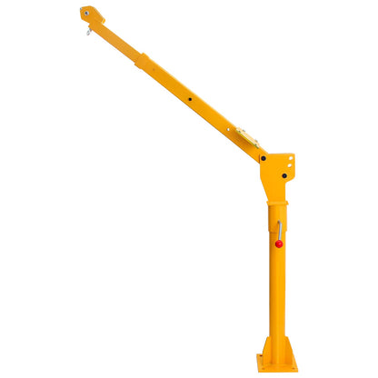 Migoda Davit Crane, 1100 lbs Truck Crane, 360° Swivel Manual Crane for Truck, Crane Hitch for Lifting Goods in Construction, Forestry, Factory, and Transport
