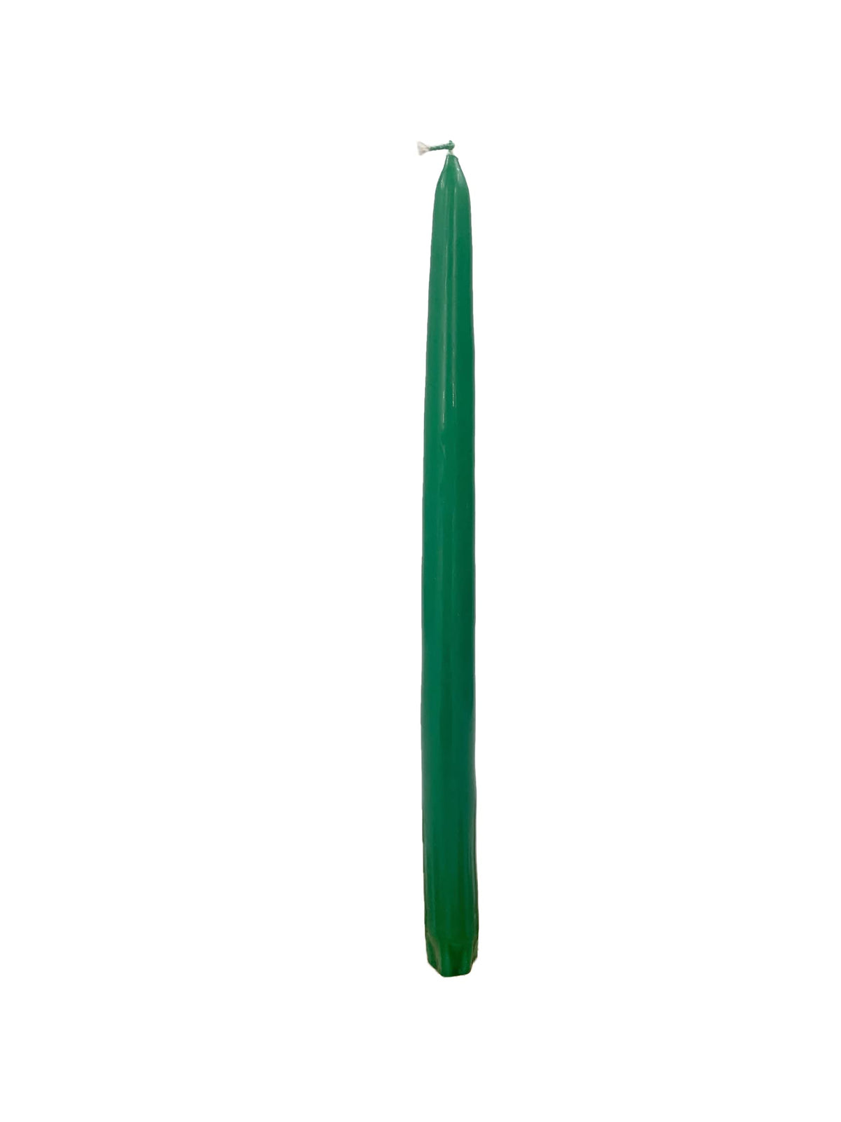 D'light Online Elegant 12" Unscented Holiday Green Taper Candles Premium Quality Candles Hand-Dipped, Dripless Tapered Candles and Smokeless - Set of 12 Individually Wrapped (12 Inch, Holiday Green