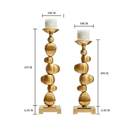 Candlestick Holders Retro Aromatherapy Candle Holder Modern Light Luxury Decorative Ornaments Alloy Candlestick Candle Holders(Small)
