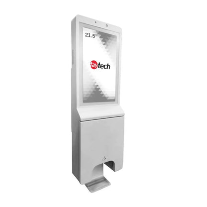 faytech 21.5 Inch Liquid Dispenser Kiosk Station - 1080p Touchscreen PC with Stand, Motion-Activated Dispenser, Intel N3350 | Digital Signage Sanitizer Kiosk, Restaurant Menu Display, Retail