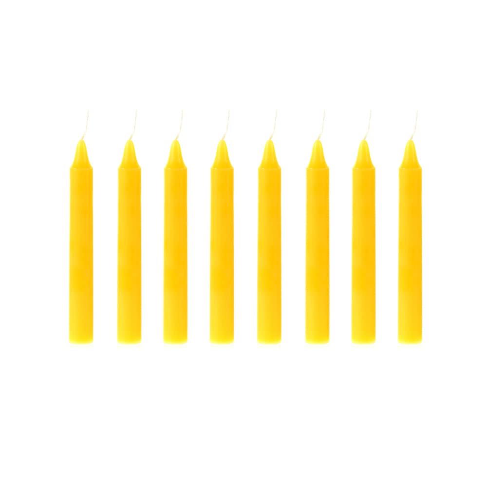 Mega Candles 8 pcs Scented Citronella Taper Candles, Paraffin Wax Candle 5 Inch Tall x 5/8 Inch Diameter, Indoor & Outdoor Use, Camping, Festivities, Events, Party Usage, Patio, Barbecue BBQ, Picnics