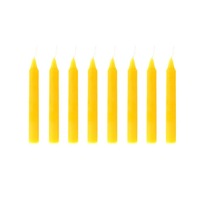 Mega Candles 8 pcs Scented Citronella Taper Candles, Paraffin Wax Candle 5 Inch Tall x 5/8 Inch Diameter, Indoor & Outdoor Use, Camping, Festivities, Events, Party Usage, Patio, Barbecue BBQ, Picnics
