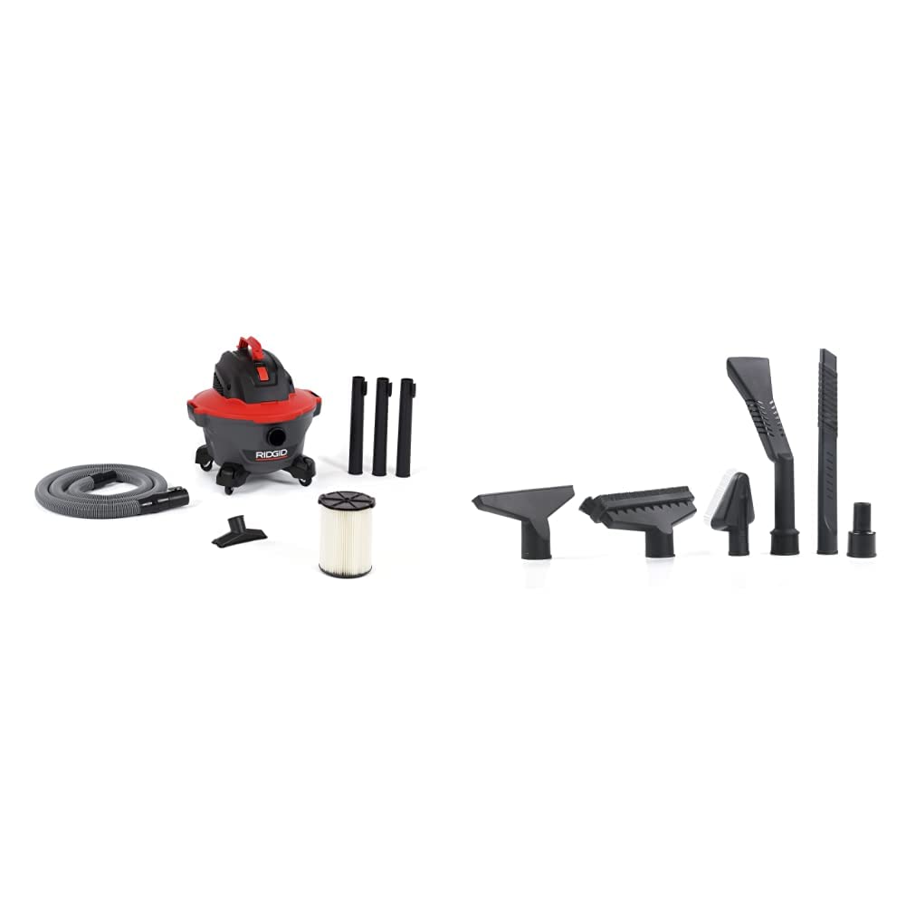 RIDGID Wet Dry Vacuum Bundle with Vacuum Accessories