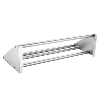 Restaurantware Kitchen Tek 42 x 18 x 11.3 Inch Commercial Kitchen Rack 1 Tubular Kitchen Sink Wall Shelf - Wall Mounted Sturdy Stainless Steel Commercial Kitchen Shelf 154-lb Capacity