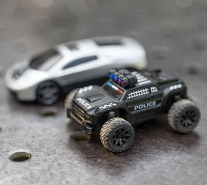Generic Turbo Racing C82 RTR 1/76 2.4G Mini RC Police Off-Road Truck Full Proportional Vehicle with Remote Controller