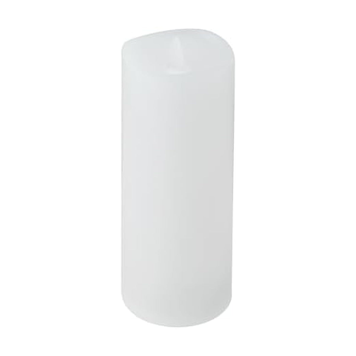 Mikasa LED Wax Pillar Candle, 3 x 8 Inch White Flameless Candle with Dancing Flame Effect, 5-Hour Timer, Battery Operated Real Wax Pillar for Home Decor and Table Decor