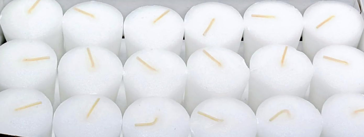 15 Hour Tapered Votives Unscented Premium - for Food Warmer, Church Candles, Home Decoration, Restaurant, Table Top Lights and Weddings (White, Tapered 15 Hour - Case of 144)