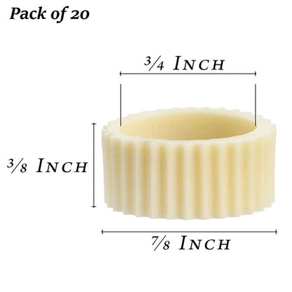 Factory Direct Craft Pack of 20 Rubber Candle Hugger Grippers - Candle Holders for Taper Candles and Candle Cups - Stay Put Candle Grips Keep the Candles Upright and in Place